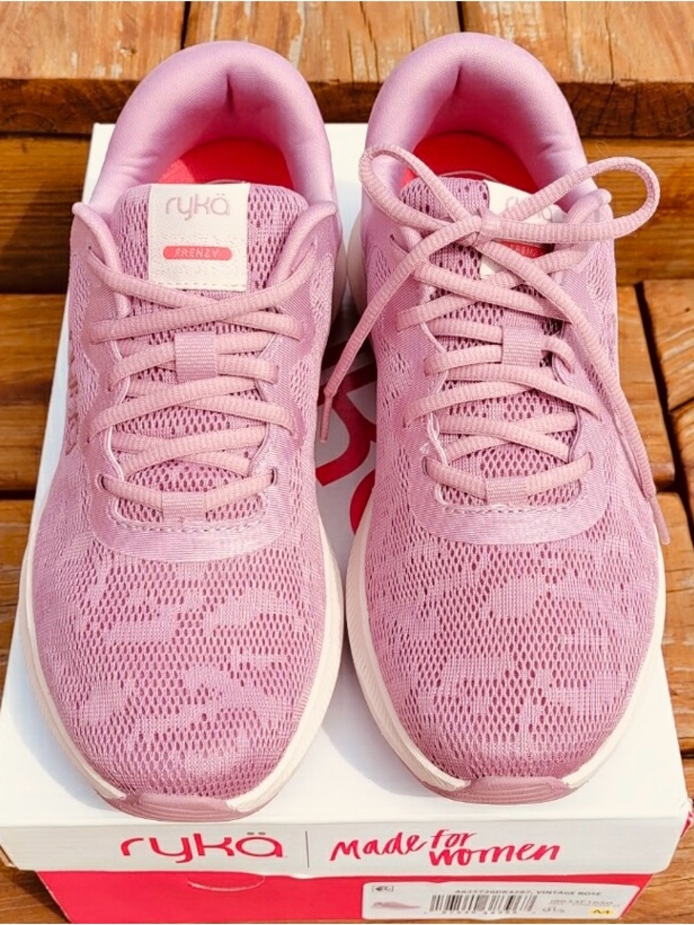 Ryka Mesh Walking Sneakers “The Frenzy” in Vintage Rose